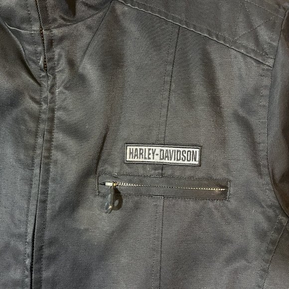 Harley-Davidson Cotton Nylon Jacket Mens XL Black RN 103819 / CA 03402 - Picture 4 of 16